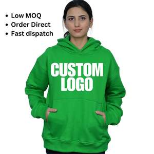 Sweat-shirts surdimensionnés en coton vert pomme pour femmes avec logo personnalisé, 400 g/m², faible MOQ, prix compétitif, prêts à être expédiés, impression sérigraphique, broderie - Product Image 1