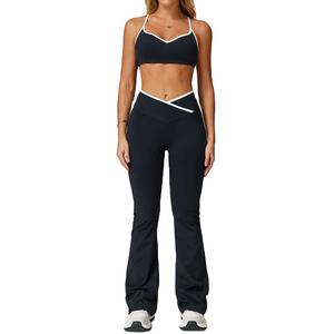 New Yoga Set For Women Shockproof Fitness <b>Sports</b> <b>Bra</b> And Tight Sculpting Flared Leggings Workout Sportswear Suit Yoga Set - Product Image 5