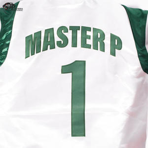 Premium Quality <b>White</b> Satin <b>Jacket</b> for <b>Men</b> Stand Collar Winter Season with Embroidered Logos Diamond Quilted Wholesale Price - Product Image 2