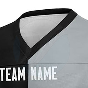 Vente en ligne de vêtements de sport de football américain respirants à manches courtes de grande taille avec couleur contrastée - Product Image 5