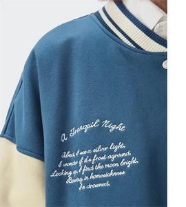 Chaqueta Varsity Bordada Personalizada de Alta Calidad, Chaqueta de Invierno con Forro Polar Grueso Estándar para Hombre, Marca Personalizada - Product Image 6