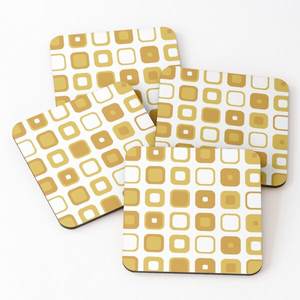 Tapis carré de tasse à thé gravable monogramme naturel imprimé en bois émaillé carré antidérapant sous-verre avec logo - Product Image 4