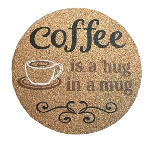 Dessous de verre design en liège de qualité supérieure OEM ODM personnalisé nouveau sous-verre élégant pour la maison café thé accessoire de présentation napperon - Product Image 1