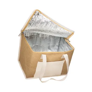 Borse Termiche Personalizzate in Juta per Conservazione Alimenti - Product Image 2