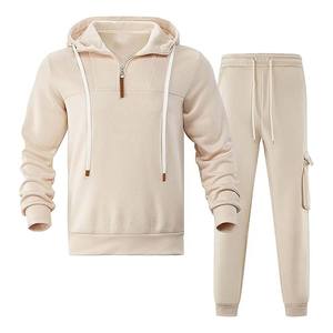 Chándal Deportivo con Capucha y Estampado para Hombre, Corte Regular |   Pantalón Deportivo de Felpa de Poliéster/Algodón con Diseño de Bloques de Color - Product Image 1