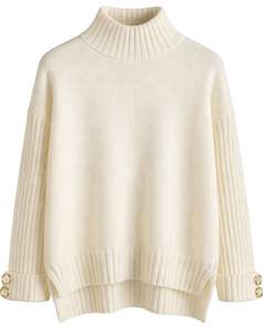 Ensemble de pull en tricot personnalisé et de pantalon large pour femmes, pull à col montant, vêtements de détente confortables pour l'hiver, fabricant personnalisé, approvisionnement OEM - Product Image 1