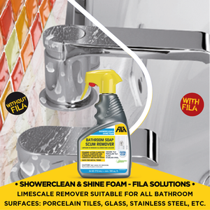 SHOWERCLEAN & SHINE FOAM Limescale Descaling Agent Bathroom Fixture Cleaner Mosaic Tap Cleaning Spray Active Formula Cleans - Product Image 3