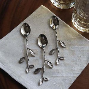 Juego de cubiertos florales para servir, decoración de mesa de acero inoxidable, utensilios de cocina para el hogar, juego de cubiertos para uso en restaurante y boda - Product Image 3