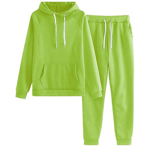 Conjuntos de invierno de alta calidad para mujer, chándal de lana de Color sólido con logotipo personalizado, 100% algodón transpirable, talla XL con MOQ bajo - Product Image 1