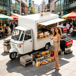 Camión de Comida Eléctrico Móvil Personalizable con Paneles Solares, Equipo Comercial para Comida Ecológica: Hot Dogs, Helados, Papas Fritas - Product Image 1