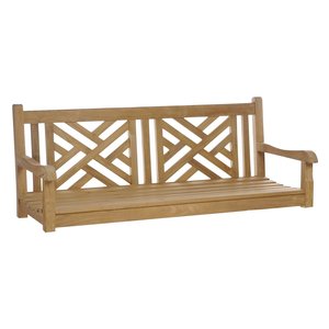 Silla Colgante de Madera de Teca Maciza con Cojín Impermeable, Diseño Moderno para Uso en Interiores/Exteriores, Sala de Estar, Patio, Hotel, Parque - Product Image 5