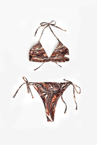 New Fashion <b>Women's</b> Solid Animal Design Beach Swimwear <b>Set</b> Sexy Backless <b>Bathing</b> Suit Front Logo Quick Dry Reversible - Product Image 2