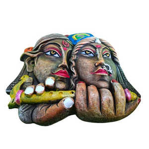 หรูหราแบบดั้งเดิม Radha krishna ออกแบบนามธรรมหัตถกรรมดินเผาแขวนผนังโชว์รูมห้องนั่งเล่นบ้าน D20 CM X - Product Image 2