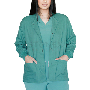 Meilleure vente directe d'usine uniforme d'échauffement épais personnalisé vestes de gommage pour infirmière médicale de la marine pour femmes - Product Image 1