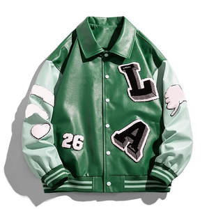 Service OEM Veste de baseball en laine de style urbain pour hommes Logo brodé en chenille personnalisé pour l'hiver - Product Image 2