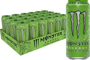 Paquet de 16 onces Monster Ultra Paradise 24 bouteilles en vrac pour boisson énergisante sans sucre avec carbonate de ginseng et faible en gras - Product Image 2