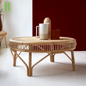 Vente en gros de nouveaux meubles en rotin pour salon, table basse en rotin avec plateau en verre, fabriqué au Vietnam - Product Image 6