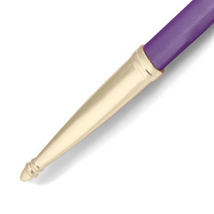Espada de acero de Damasco forjada a mano con protector de latón dorado y vaina de cuero negro - Product Image 3