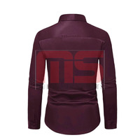 Chemise habillée homme en popeline de coton et lin de qualité supérieure, à manches longues, boutonnée, pour le bureau, respirante, séchage rapide, écologique