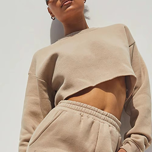 Ropa de invierno para mujer, Sudadera corta, talla de Color personalizada, servicio OEM, ropa de mujer, sudadera transpirable para mujer - Product Image 6