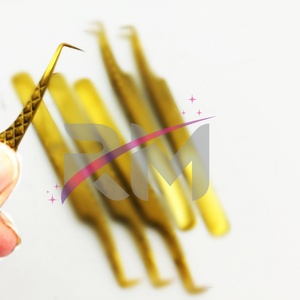 RMI nouveau produit tendance meilleure qualité or Plasma extension de cils pince à épiler 90 degrés pointe en acier inoxydable - Product Image 5