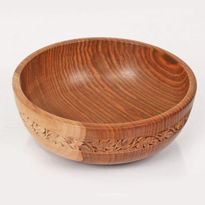 Tazón para Servir Sopa de Madera de Acacia Pulida, de Alta Calidad, Ecológico, No Tóxico, Decoración de Mesa, Multiusos, para el Hogar - Product Image 2