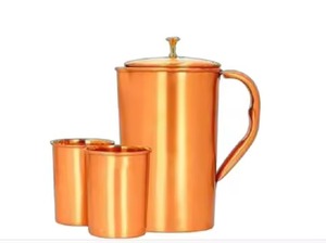 Copper <b>Jug</b> Drinking Copper <b>Jug</b> <b>with</b> <b>Lid</b> for Hotel Restaurant Copper Metal <b>Water</b> <b>Jug</b> for Hot Sale Pitcher - Product Image 2