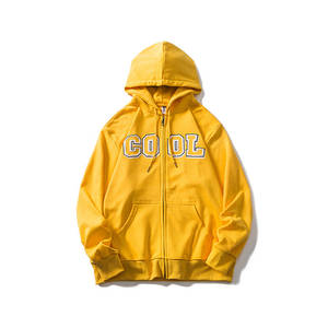 Sudadera con capucha de invierno para hombre bordada en 3D para personalizado Vintage sudadera con cremallera de gran tamaño 100% algodón colores personalizados al por mayor - Product Image 1