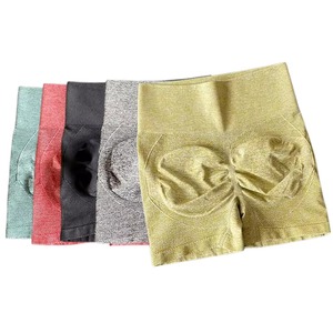 กางเกงขาสั้นเอวสูงไซส์ใหญ่พิเศษสำหรับผู้หญิงกางเกงขาสั้นออกกำลังกายเล่นโยคะแนวสตรีททรงสูงกระเป๋านักขี่จักรยานฟิตเนส XS - Product Image 4