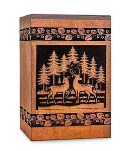 Urnas de cremación de madera hechas a mano de estilo americano moderno Urnas funerarias decorativas para hombres y mujeres a bajo precio - Product Image 2