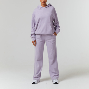 Chándales personalizados con logotipo OEM para mujer, Conjunto de sudadera y pantalones, pantalones de chándal, sudaderas con capucha en relieve, conjunto de 2 piezas - Product Image 1