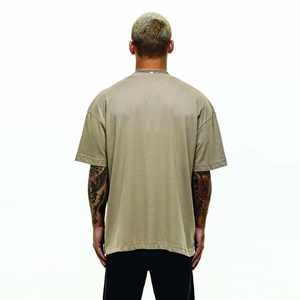 T-shirt vintage 100% coton personnalisé pour hommes, poids lourd, taille plus, respirant, imprimé DTG, vente en gros - Product Image 4