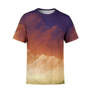 T-shirt imprimé pour hommes vêtements pour hommes T-shirt en polyester surdimensionné avec logo imprimé personnalisé taille USA pour hommes vente en gros - Product Image 1