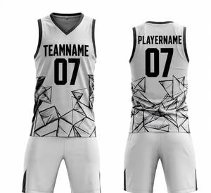 Ensemble d'uniformes de basket-ball personnalisables avec logo d'équipe, respirants, 100 % polyester, vêtements de sport pour extérieur, pour hommes - Product Image 5