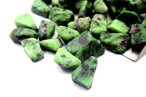 เซ็ตเครื่องประดับชาติพันธุ์10ชิ้นสีเขียวสวยพลอยหยาบอัญมณีหลวมอัญมณีควอตซ์ทับทิม zoisite ธรรมชาติขนาด16-20มม. - Product Image 3