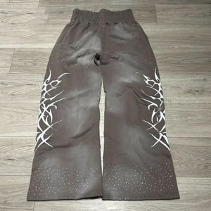 Pantalones Acampanados de Cintura Media WAKIN WEAR, Ligeros, Lavados al Ácido, Talla Grande, Adornados con Pedrería, Casuales, 100% Algodón - Product Image 3