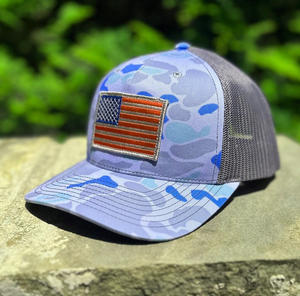 Hunting Camo <b>Vintage</b> <b>Cap</b> Custom Printing Color Custom Logo Brand Wholesale Pre-Curved Brim <b>Caps</b> <b>Trucker</b> Hats - Product Image 3