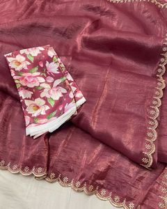 Blouse d'impression numérique de travail de broderie multi d'écrasement d'or tissu de meilleure qualité - Product Image 2