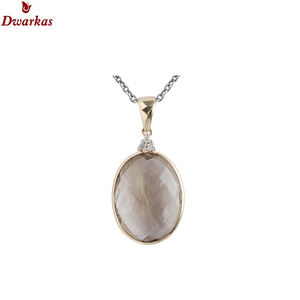 จี้อัญมณีหลายเม็ดทำจากเงินแท้925เงินมะนาวควอตซ์ CZ - Product Image 4