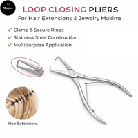 Pince à extensions capillaires de haute qualité en acier inoxydable, outil micro-anneau pour l'installation et le retrait, usage professionnel en salon, personnalisable