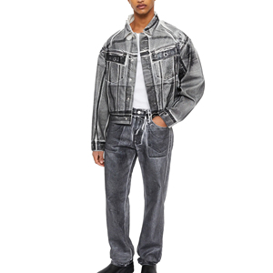 Ensemble veste et pantalon en jean pour homme, nouvelle arrivée, look tendance, respirant, tendance, vente chaude, ensemble de vêtements d'extérieur pour homme - Product Image 1