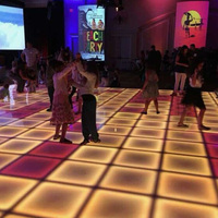 Piste de danse LED à changement de couleur interactive magnétique DMX sans fil programmable
