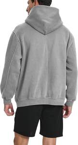 Sudaderas con capucha de lavado ácido informales para hombre, ropa de invierno, sudaderas con capucha de lavado ácido informales de Color sólido, ropa de moda, sudaderas con capucha de lavado ácido ajustadas para hombre - Product Image 5