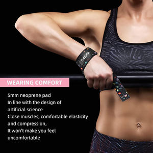 Cotton Hard Pull Wrist <b>Lifting</b> <b>Straps</b> Grips Band-Deadlift <b>Strap</b> with Neoprene Cushioned Wrist Padded and Anti-Skid Silicone Wrsp - Product Image 3