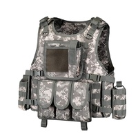 Gilet de sécurité personnalisé en polyester doré unisexe, uniforme de garde, gilet pare-balles, camouflage numérique, défense personnelle