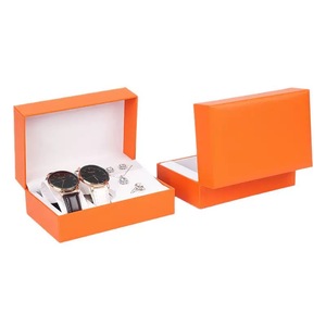 Boîte cadeau pour montre en cuir PU carré, impression personnalisée, étanche, emballage pour montre, caixa para relógios - Product Image 2