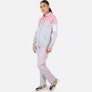 Chándal personalizado para mujer, conjunto de pantalones de dos piezas, chándal de felpa francesa de algodón 100%, Conjunto de sudadera con capucha y Jogger para mujer - Product Image 5