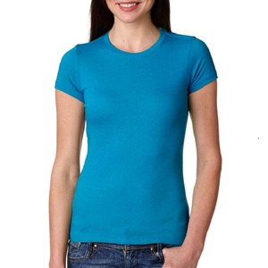 T-shirts pour femmes en coton 100% en gros, respirants, grande taille, décontractés, unis, col rond, manches courtes, 180g, logo personnalisé BD - Product Image 5