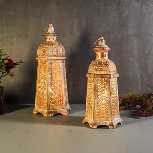 Metal Crafts Hollow <b>Led</b> Lamps and <b>Lanterns</b> Decorative <b>Camp</b> Sky Moroccan Ramadan <b>Lantern</b> Eid Mubarak Ramadan Decorations - Product Image 2