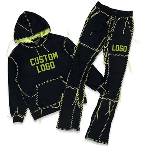 Chándales Deportivos Ajustados de Alta Calidad para Hombre 2025/2026, Logotipo Personalizado, Felpa de Algodón con Franjas Laterales, Chándal de Invierno - Product Image 6